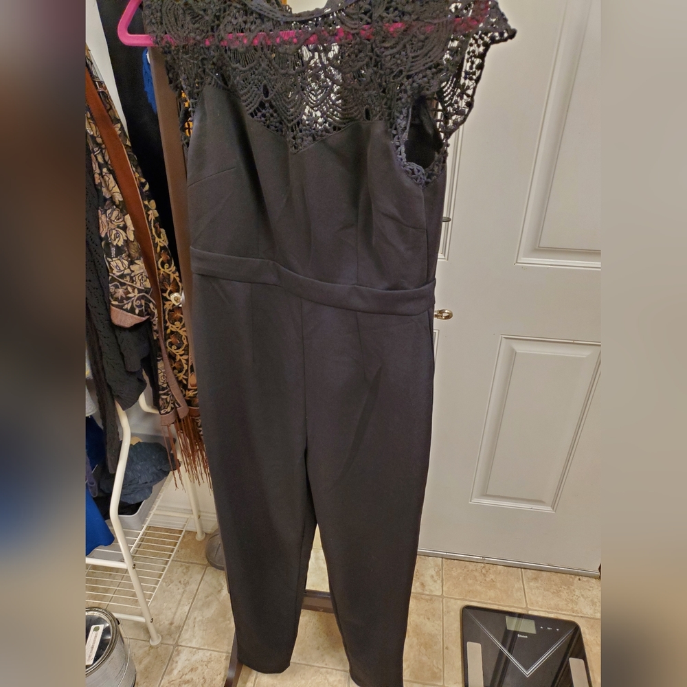 Black lacy jumpsuit